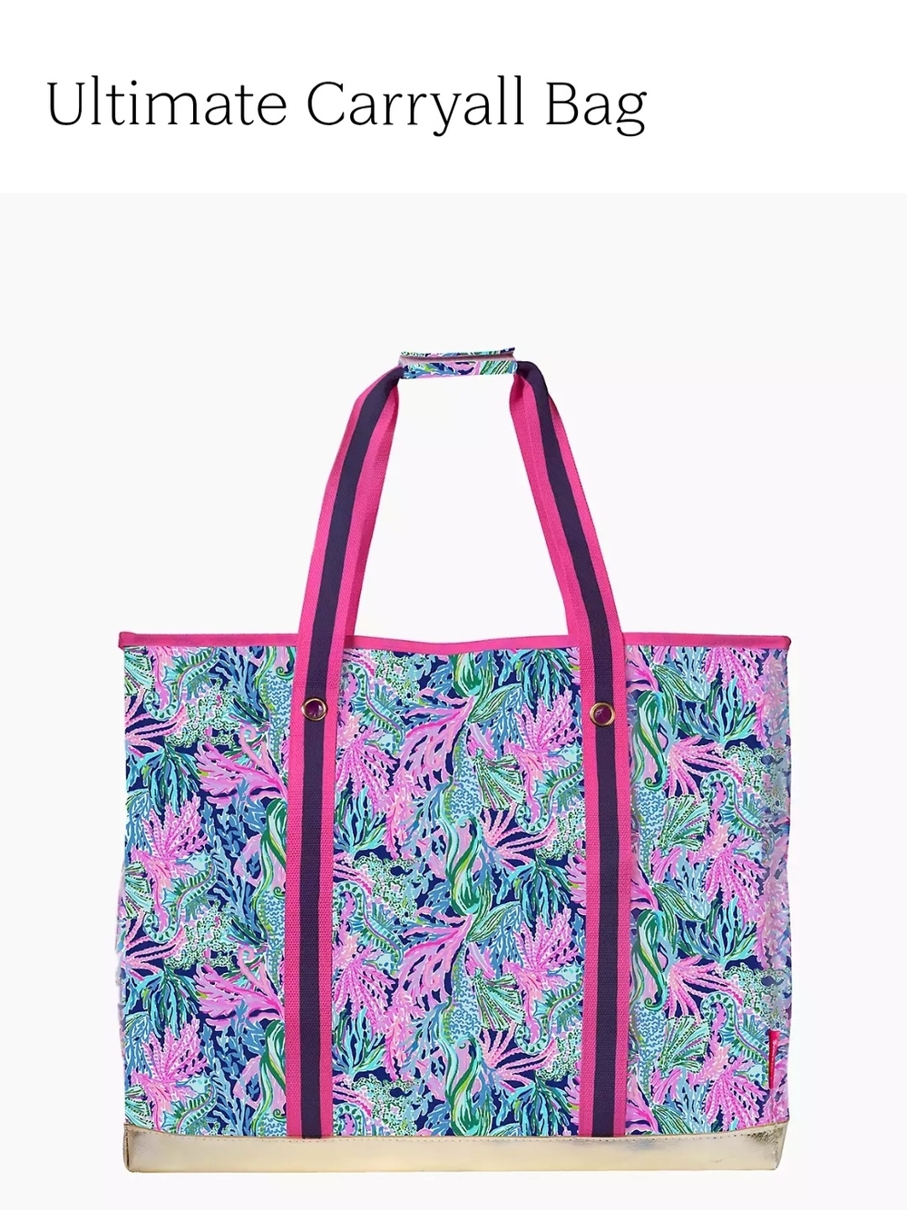 Lilly Pulitzer NWT Ultimate Carryall Bag - Pink Multi